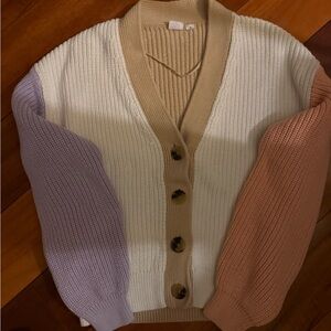 GAP Multicolor Knit Cardigan